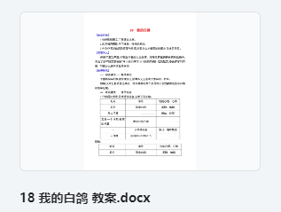 18 我的白鸽 教案 教学设计