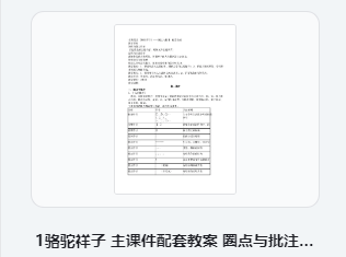 骆驼祥子 主课件配套教案 教学设计 圈点与批注